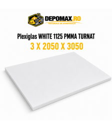 Plexiglas White 1125 PMMA turnat satinat 1 fata 3 x 2050 x 3050 mm